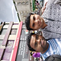With university friend Ranganath